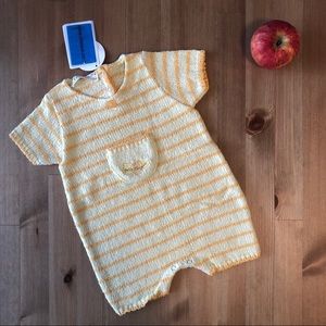 Clayeux NWT Cousu d’amour yellow knit romper